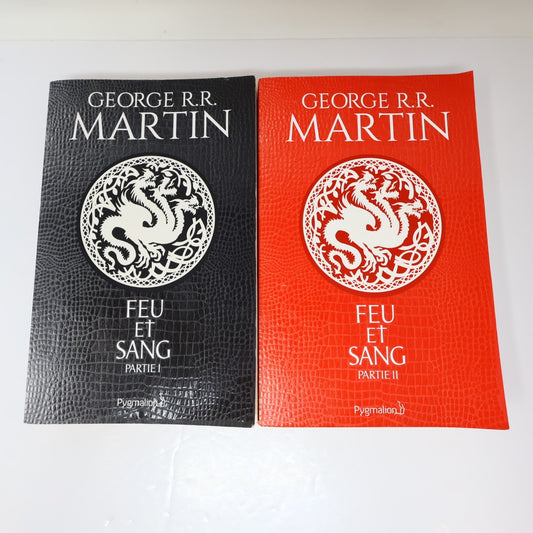 Feu et Sang #1-2 Le trône de fer Série Complète Lot 2 Livres George R. R. Martin