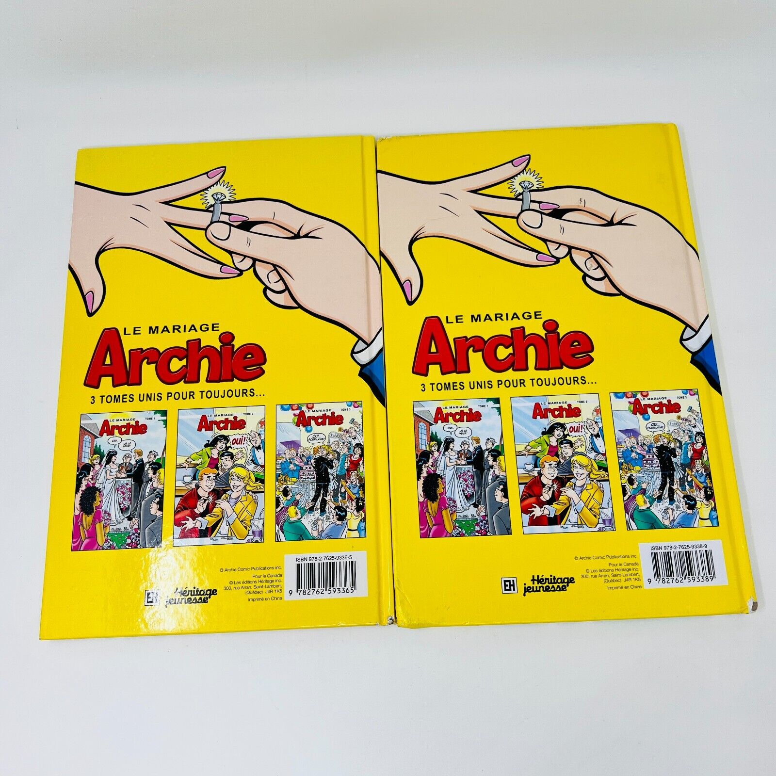 5x Le Mariage Archie Lot de Bandes Dessinées BD EH HC en Français Comics French