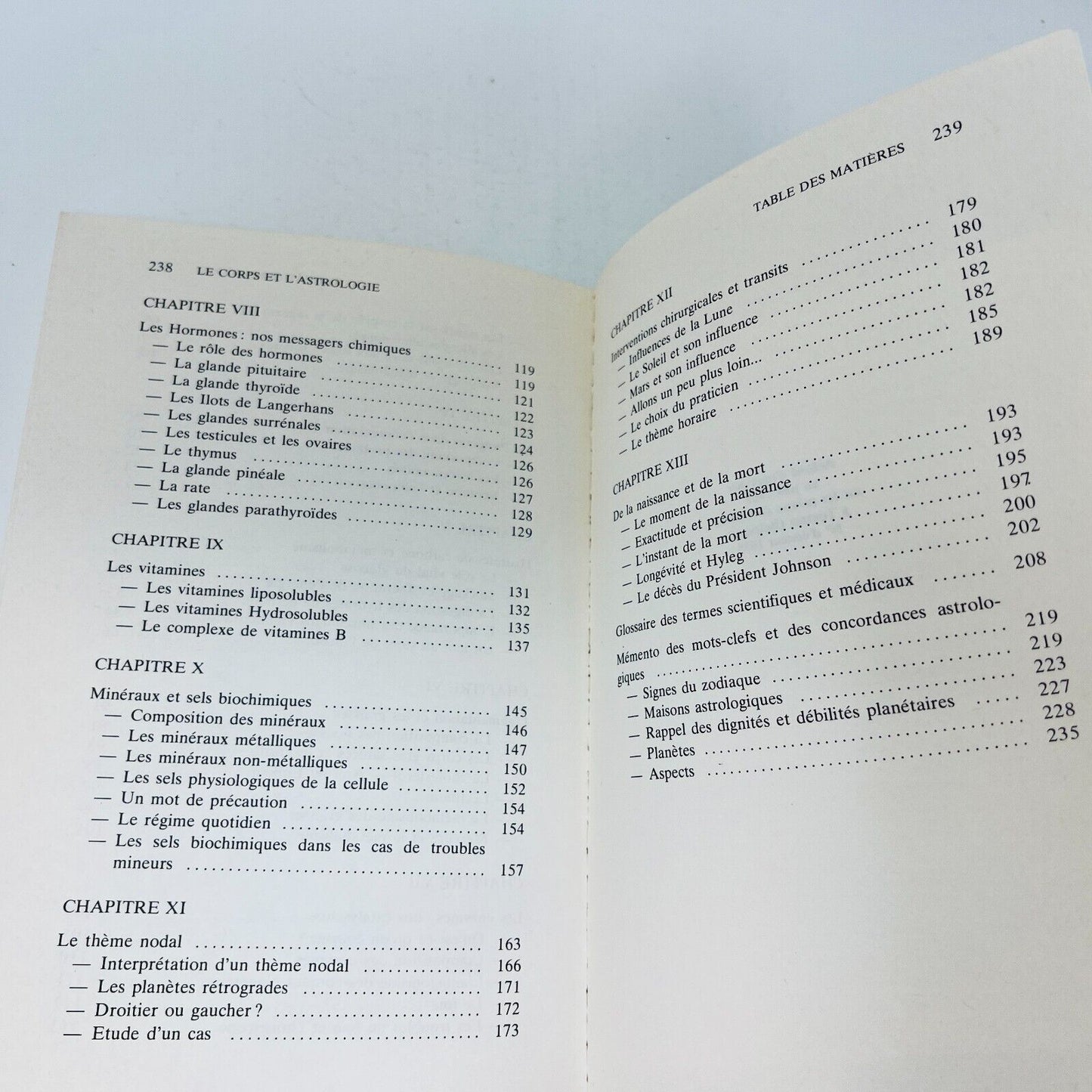 1985 Le Corps et l'Astrologie Nutrition Diététique & Santé de Robert Carl Jansky