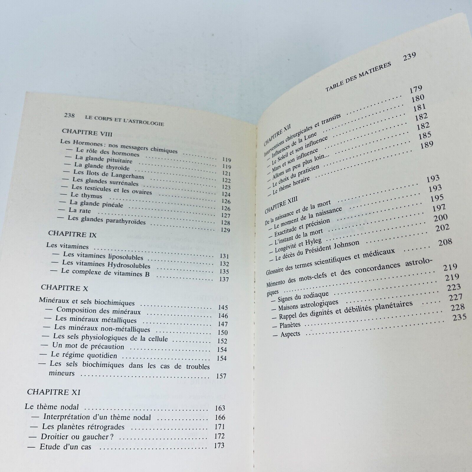 1985 Le Corps et l'Astrologie Nutrition Diététique & Santé de Robert Carl Jansky