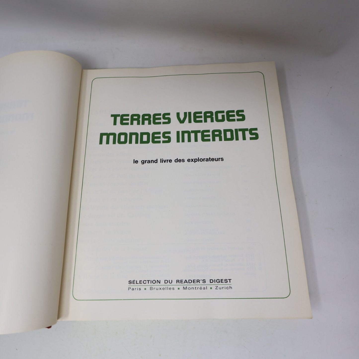1975 Terres Vierges Mondes Interdits Reader's Digest Géographie Anthropologie HC