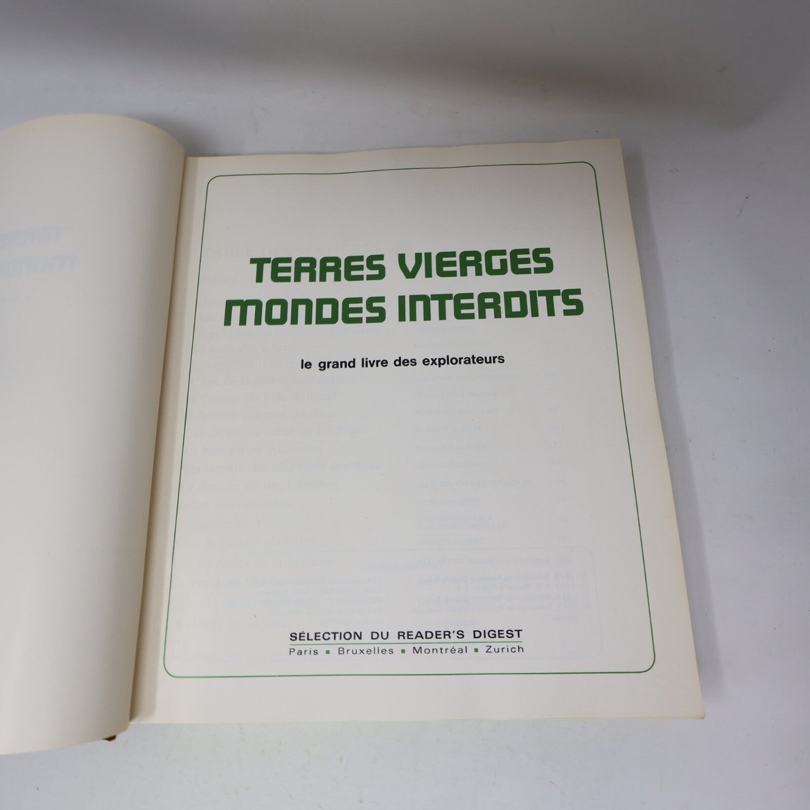 1975 Terres Vierges Mondes Interdits Reader's Digest Géographie Anthropologie HC