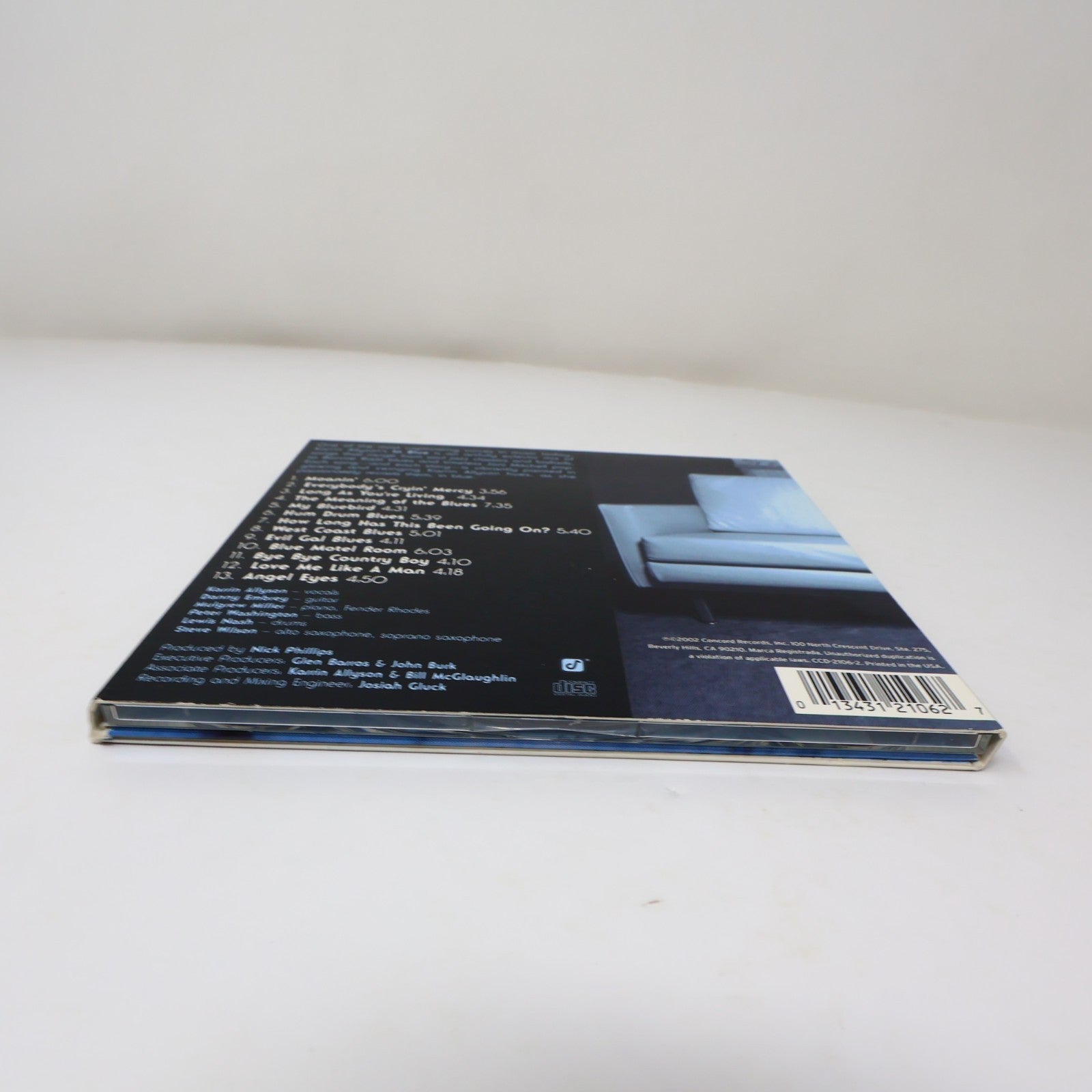 Karrin Allyson In Blue CD Concord Jazz Moanin'/Angel Eyes/Hum Drum Blues 2002