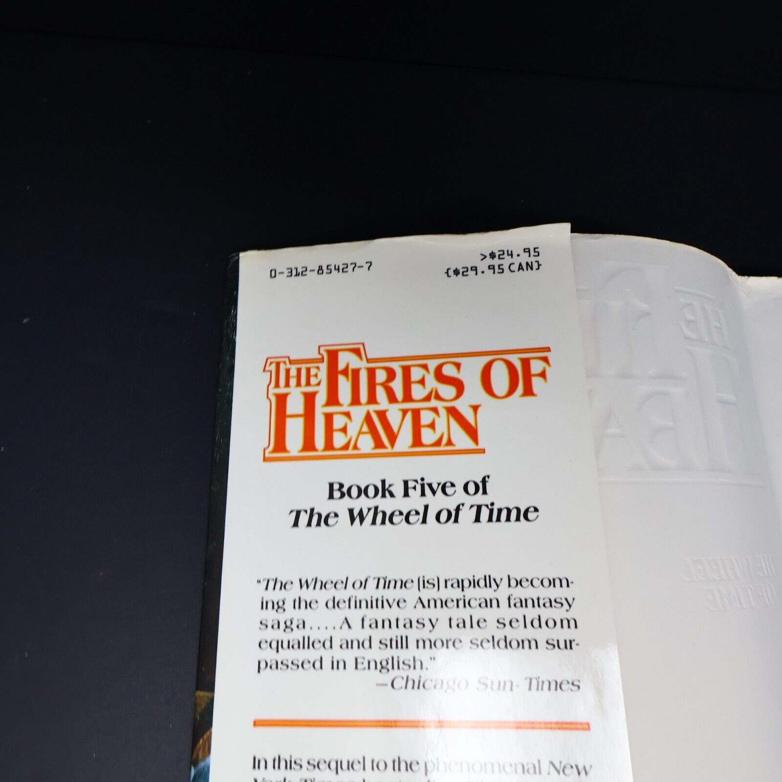 1993 The Fires of Heaven The Wheel of Time #5 by Robert Jordan 3rd Print HC TOR