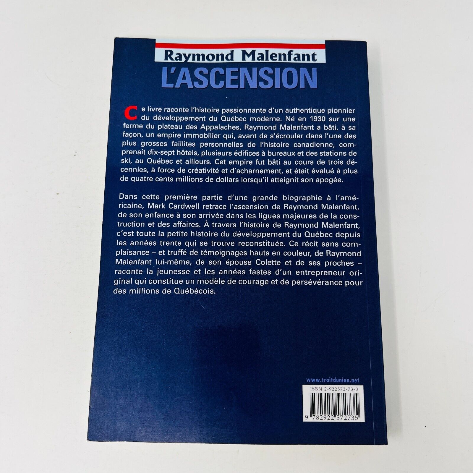 2003 Raymond Malenfant l'Ascension Cardwell/Juster Français Livre Trait d'Union