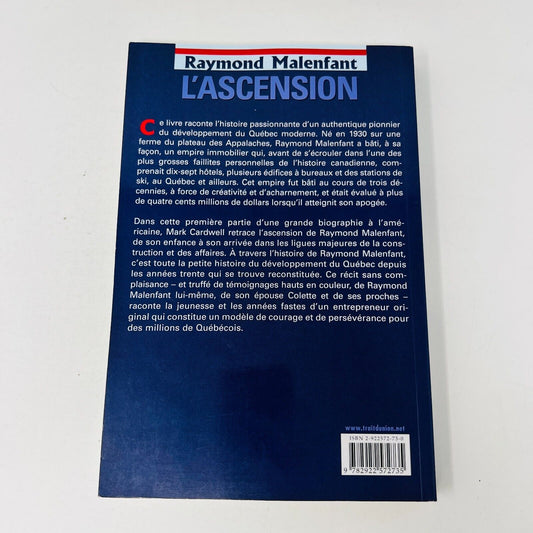 2003 Raymond Malenfant l'Ascension Cardwell/Juster Français Livre Trait d'Union