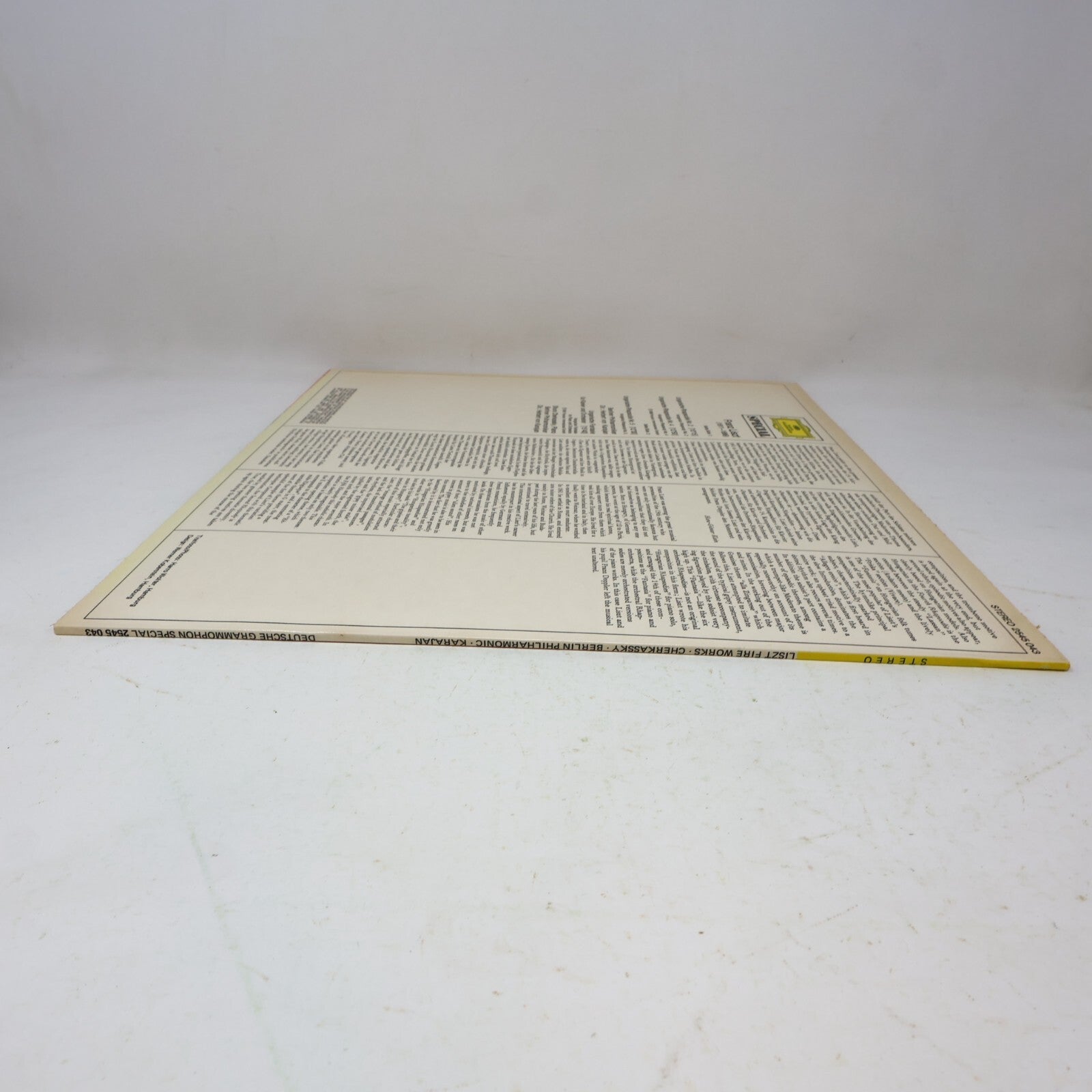 Liszt Fireworks von Karajan Cherkassky Berlin Philharmonic LP Record 2530 788