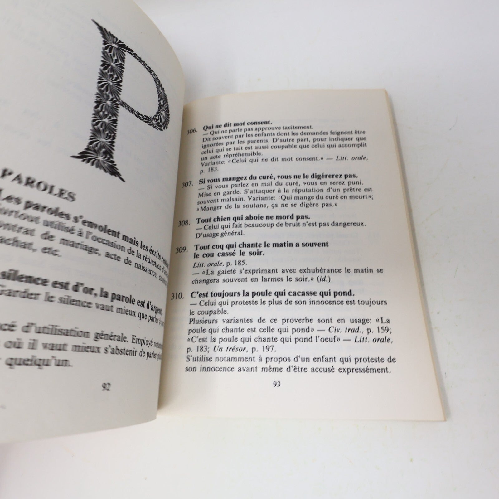1974 Le Livre de Proverbes Québécois Pierre Desruisseaux L'Aurore Langue 70s PB