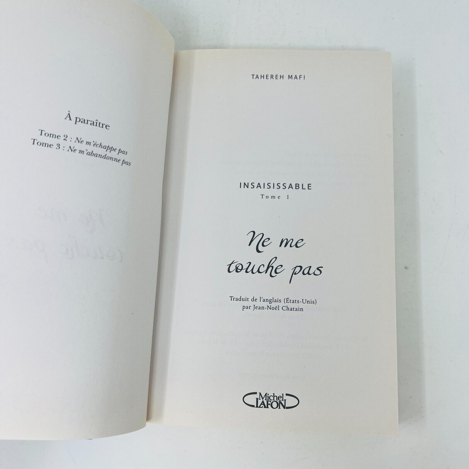 Insaisissable Tome 1-2-3 de Tahereh Mafi en Français/French Ne Me Touche Pas Lot