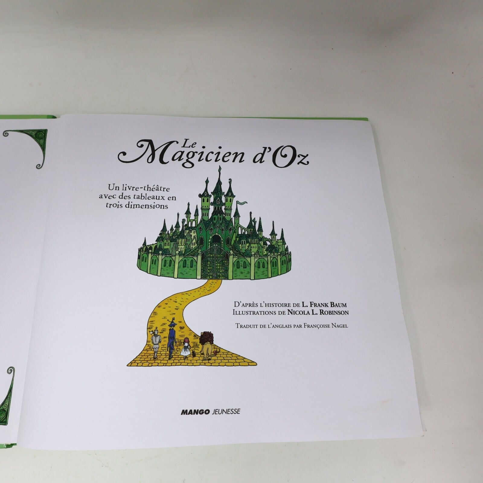 2012 Le Magicien d'Oz Livre-Théâtre 3D The Wizard of Oz Lyman Frank Baum French