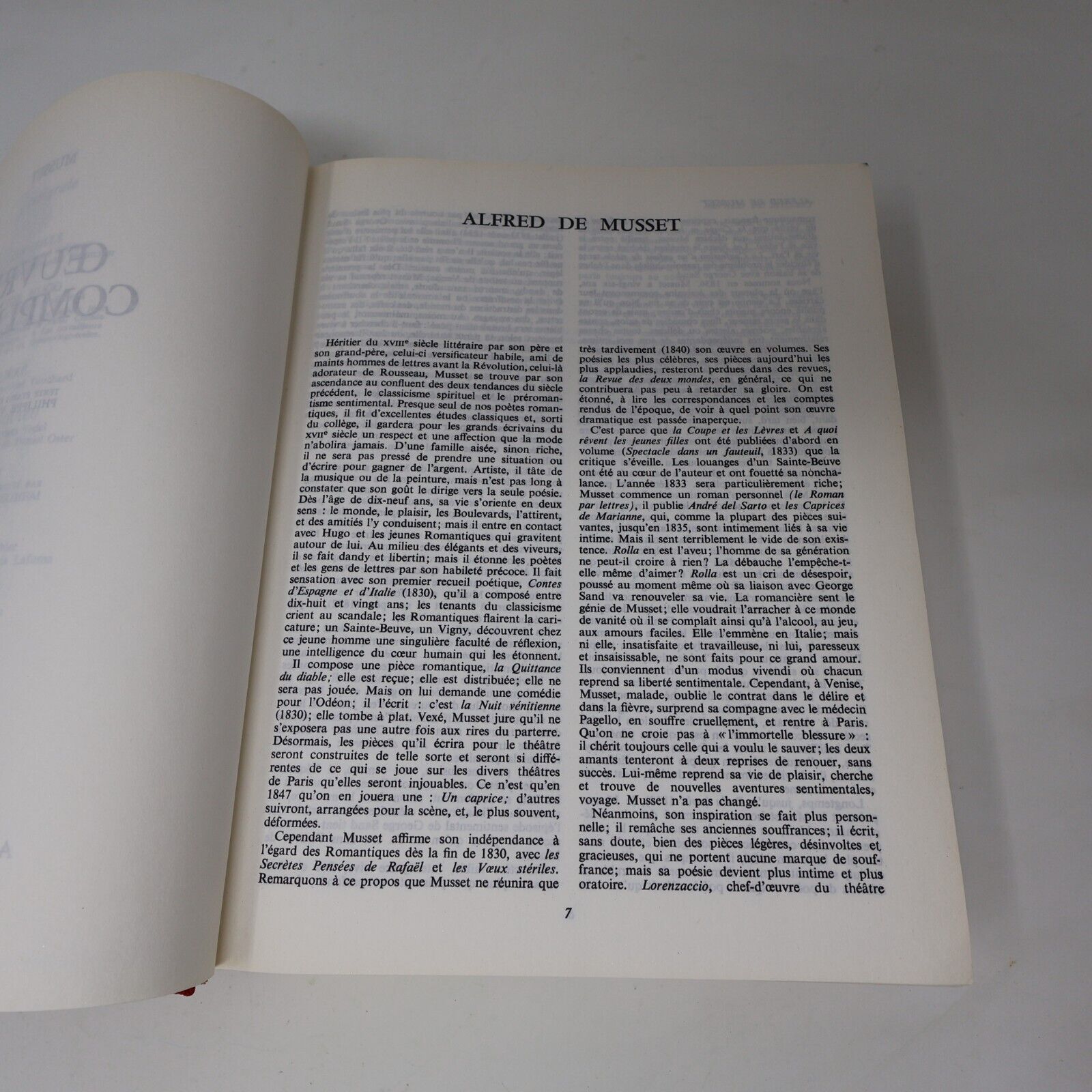 1964 L'Intégrale Musset Oeuvres Complètes de Alfred de Musset Littérature Seuil