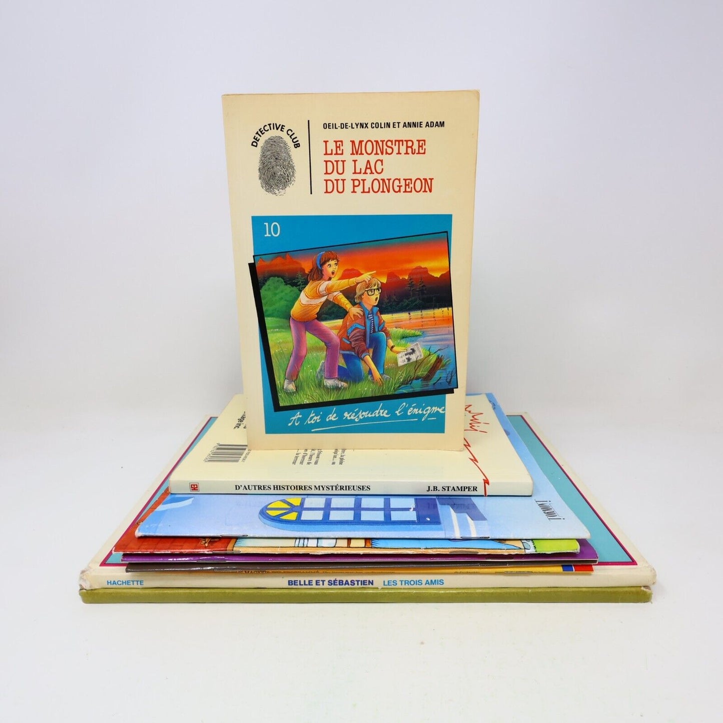 Lot 10 Livres Enfants Vintage Goldorak Belle et Sébastien Richard Scarry French