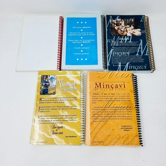 Minçavi 1-2-3-4-5 Lot de Livres de Recettes Cuisine Diète Mincavi Lyne Martineau