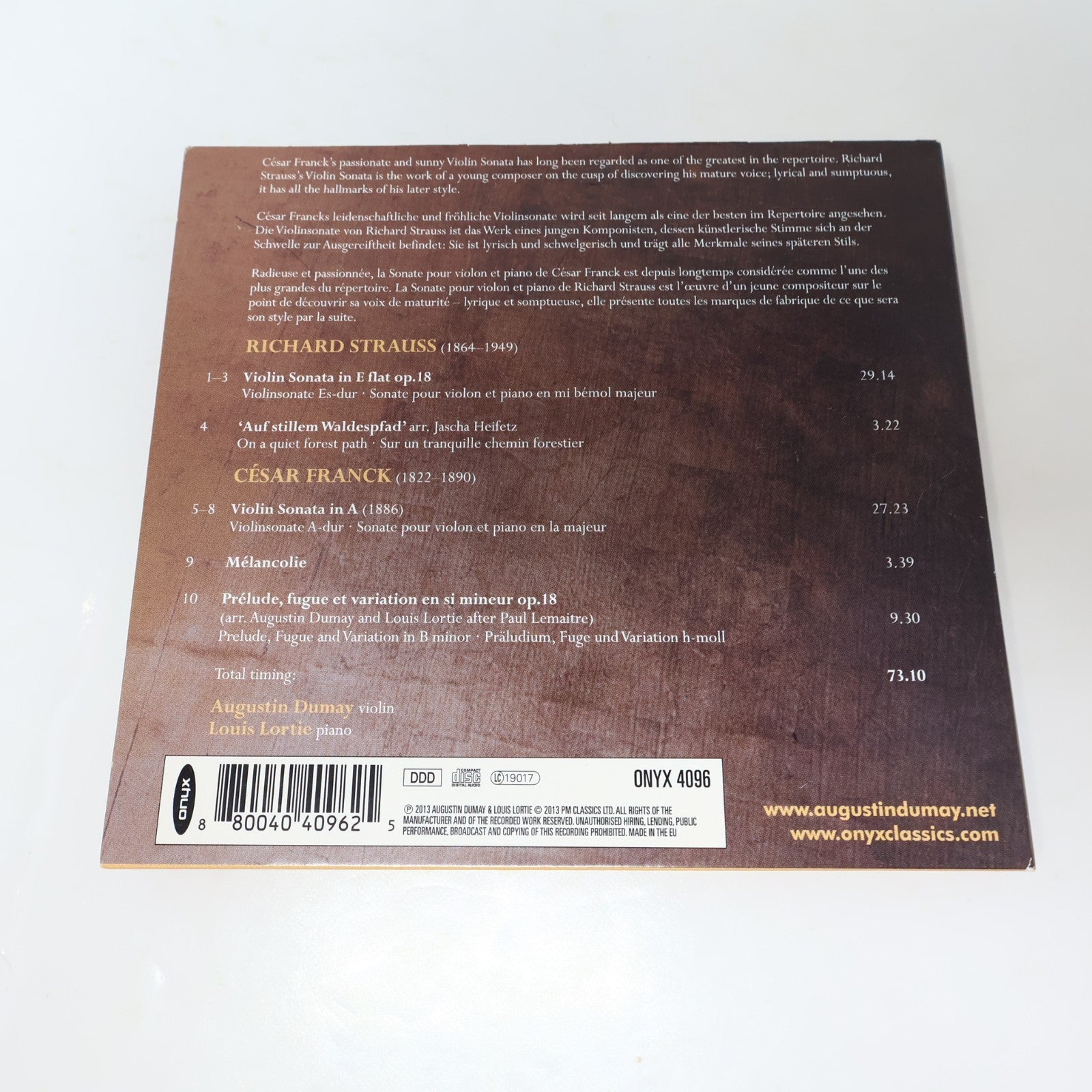 César Franck 5 CD Lot Classical Murray Perahia/Dutoit/Thibaudet/Bingham/Mintz