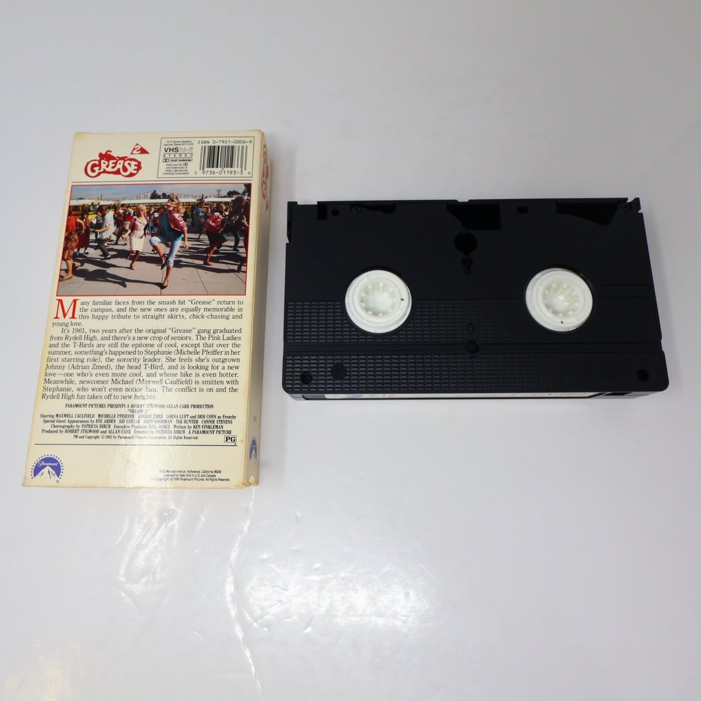 Grease #1-2 VHS Lot Olivia Newton-John/Travolta/Caulfield/Michelle Pfeiffer NTSC