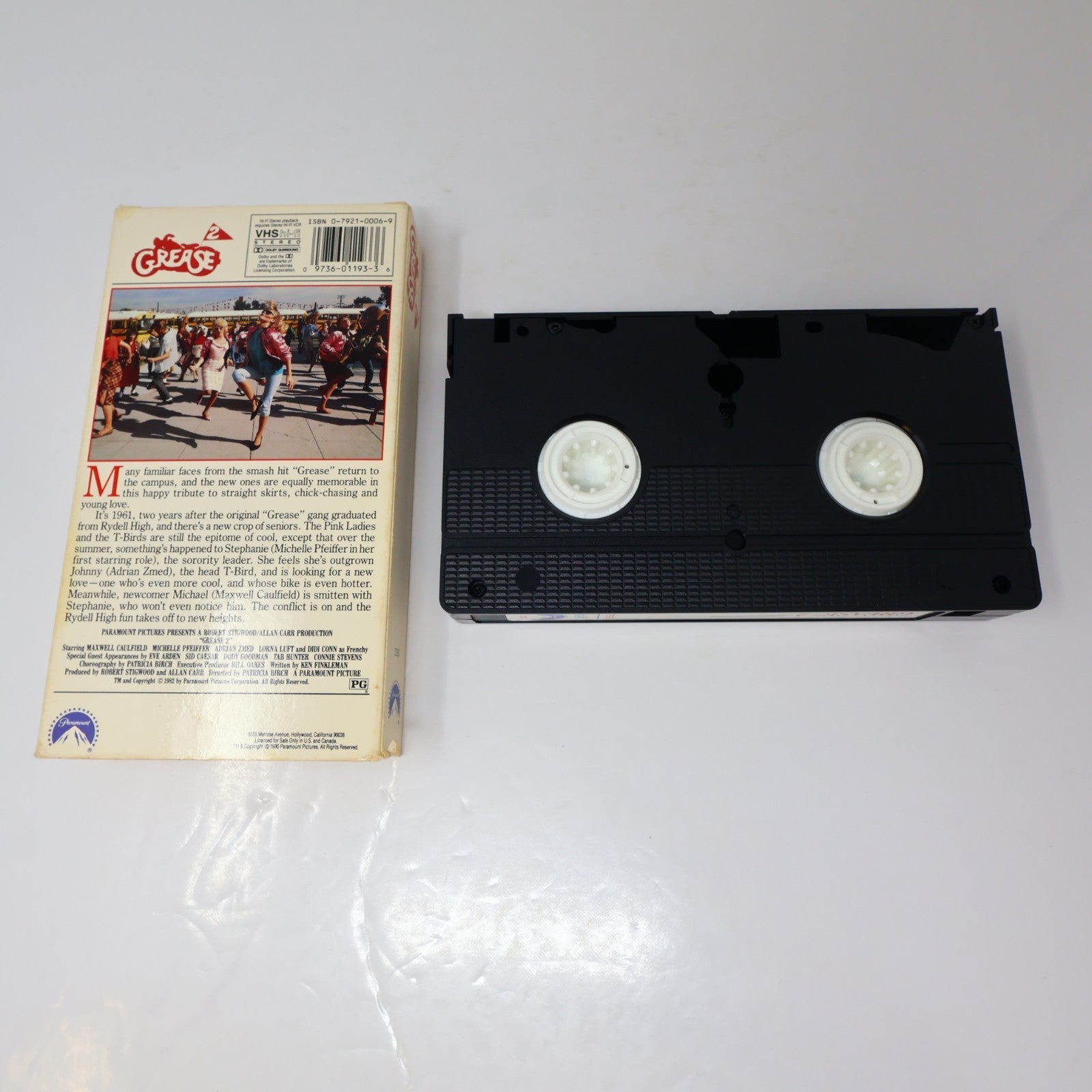 Grease #1-2 VHS Lot Olivia Newton-John/Travolta/Caulfield/Michelle Pfeiffer NTSC