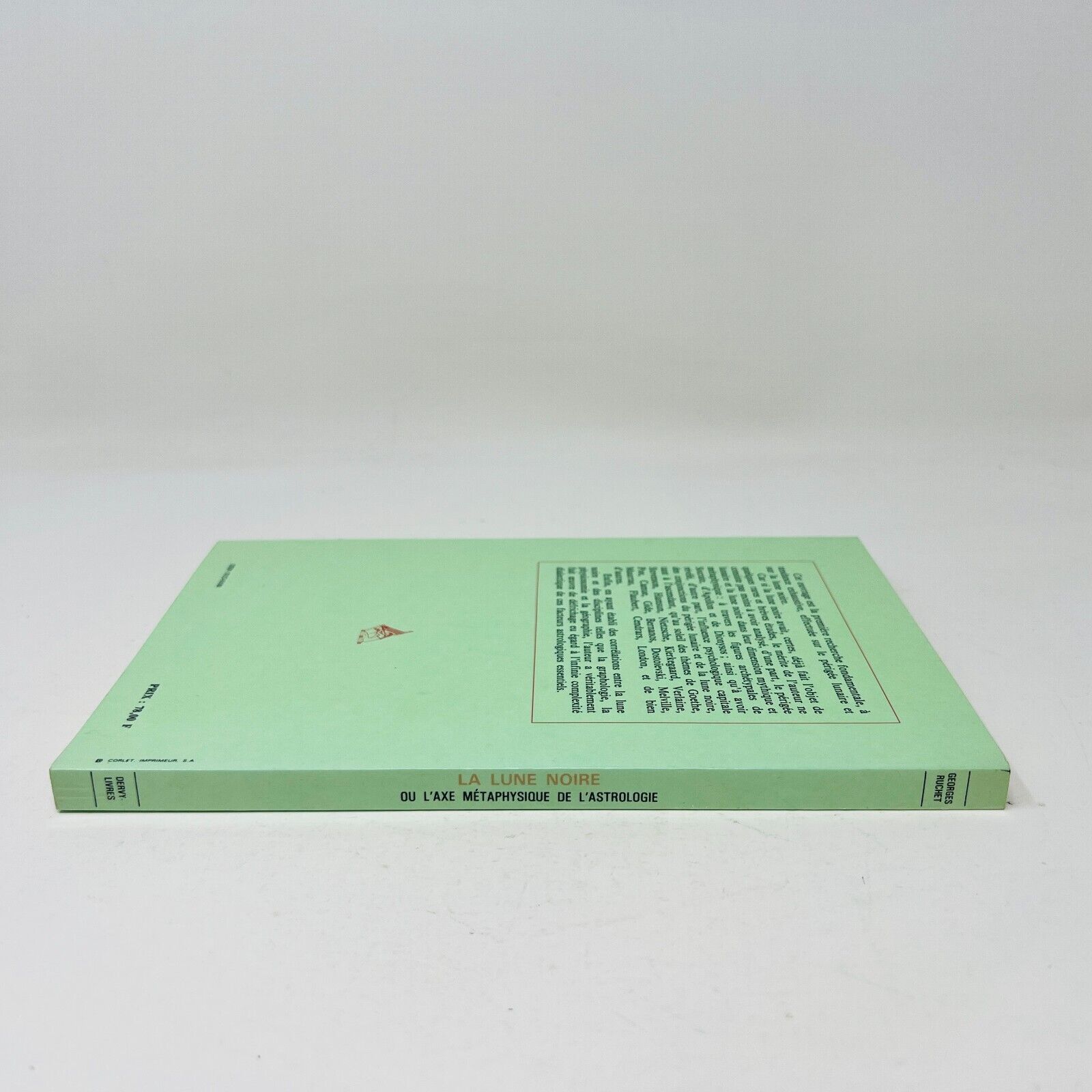 1985 La Lune Noire ou L'Axe Métaphysique de l'Astrologie Livre de Georges Ruchet