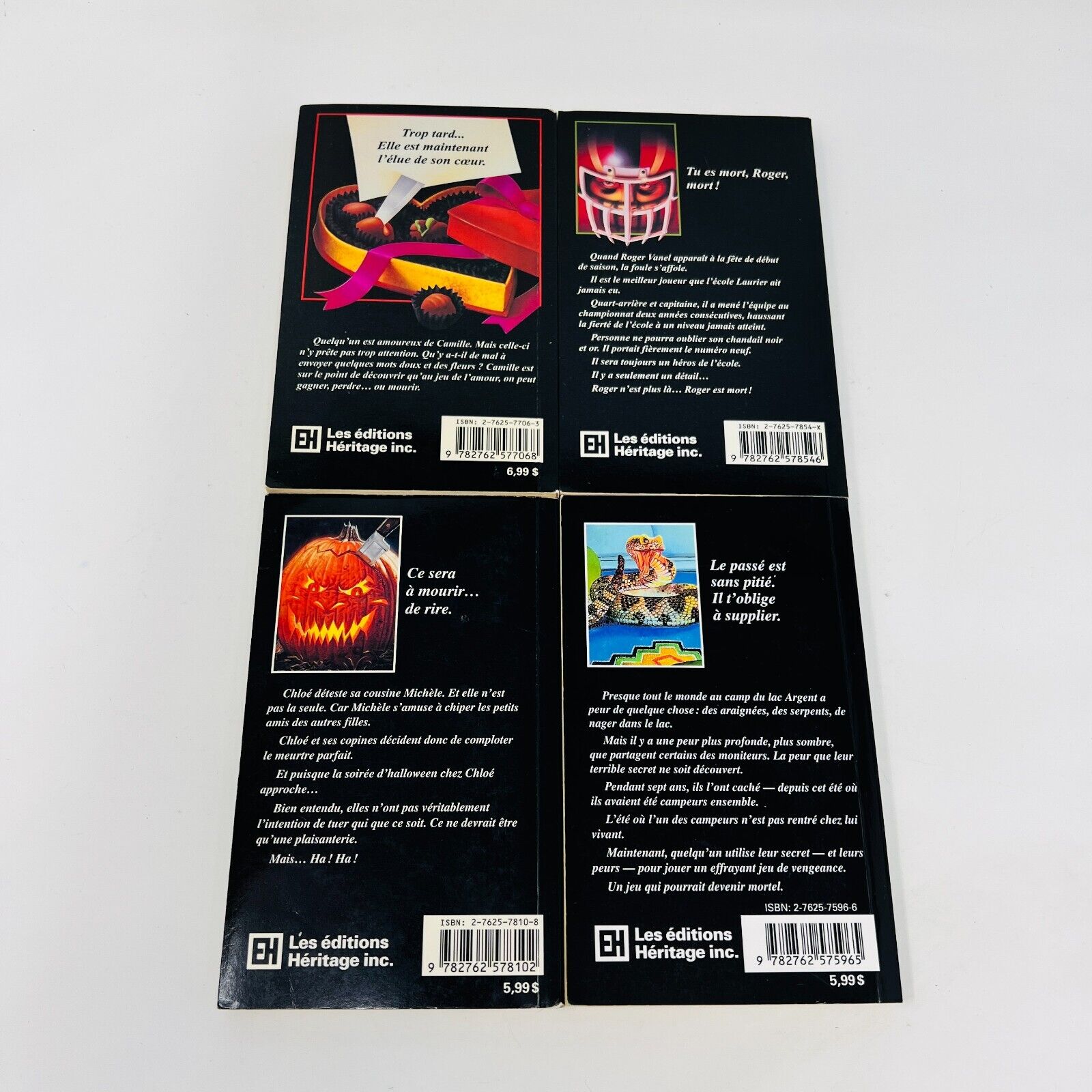16x Frissons EH Lot Livres Cauchemars/Menaces/La Cible/Jumelles Stine Français