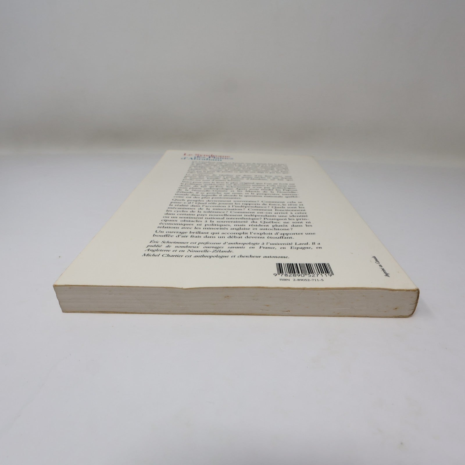 Le Syndrome des Plaines d'Abraham Eric Schwimmer Boréal 1995 PB Français French