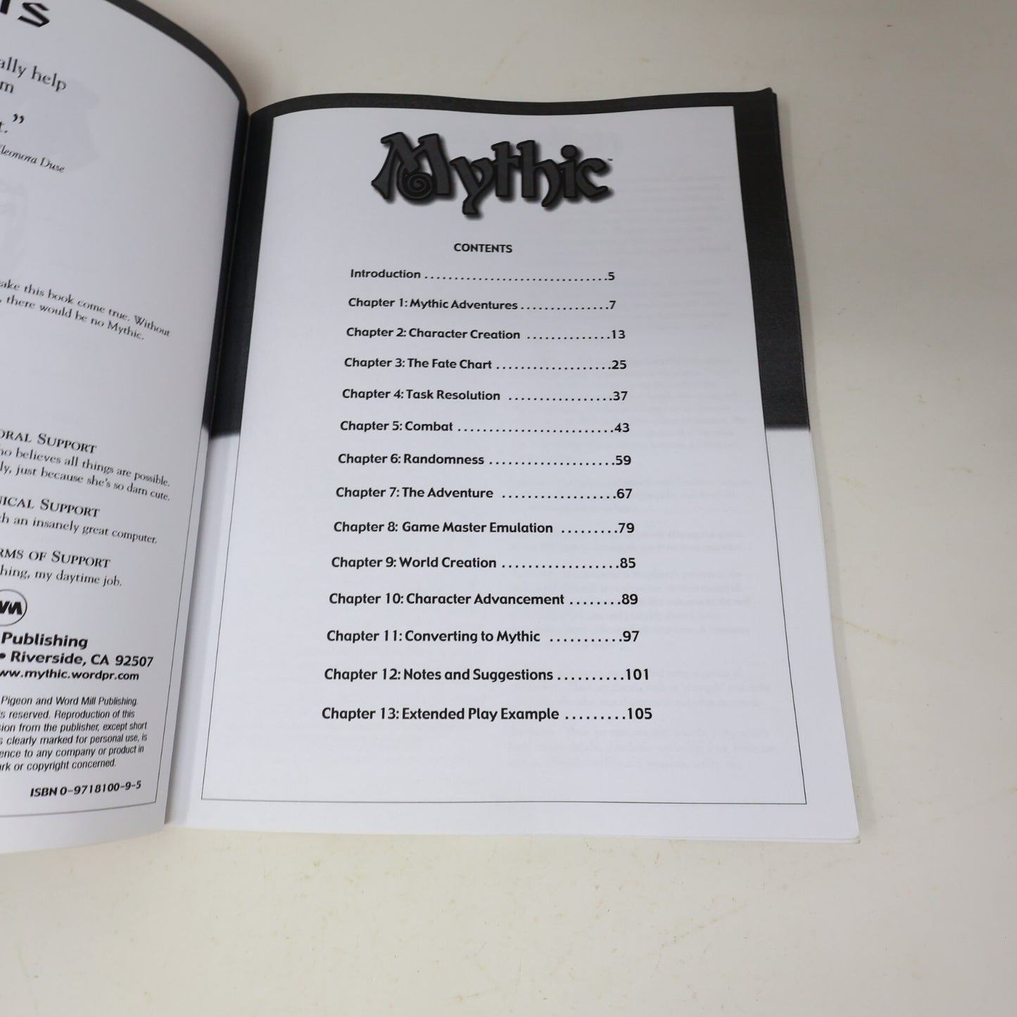 2017 Mythic Create Dynamic Role-Playing Adventures Without Preparation Rpg Book
