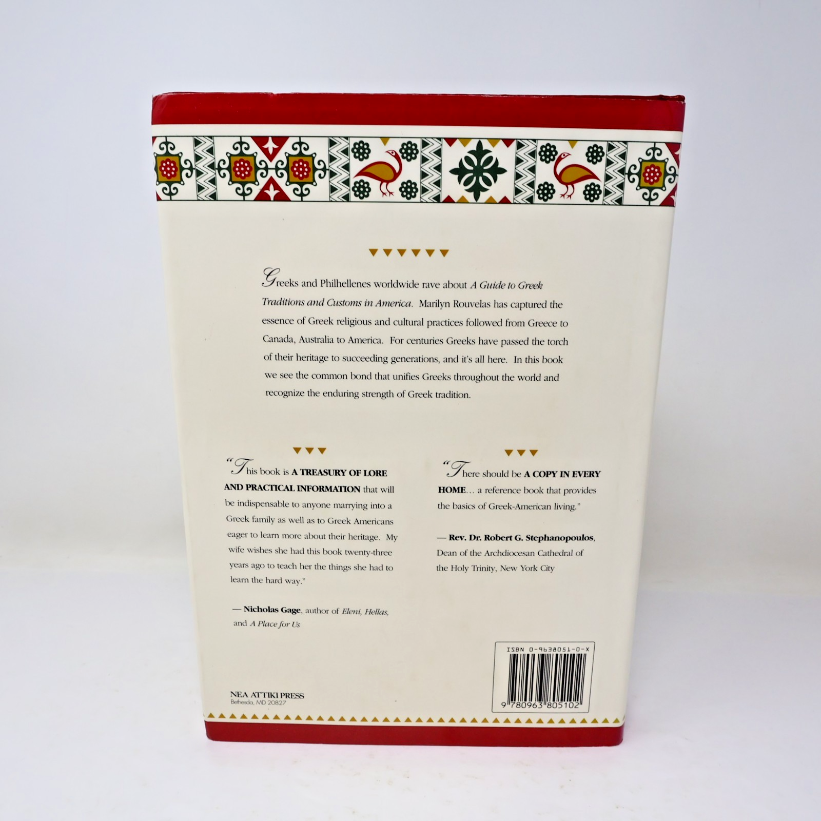 A Guide to Greek Traditions and Customs in America Marilyn Rouvelas 1995 HC DJ