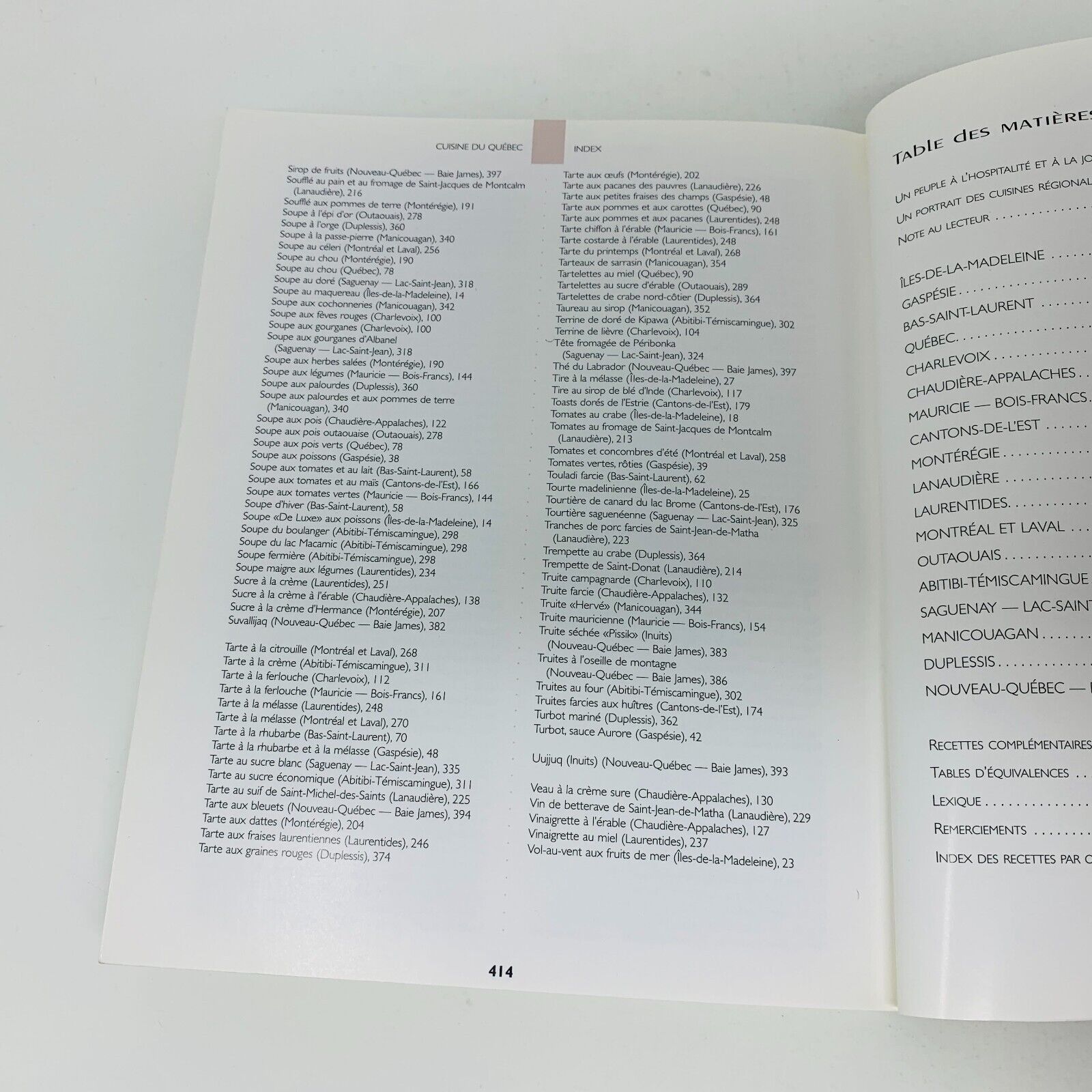 1999 Cuisine Traditionnelle des Régions du Québec Livre Recettes ITHQ Français