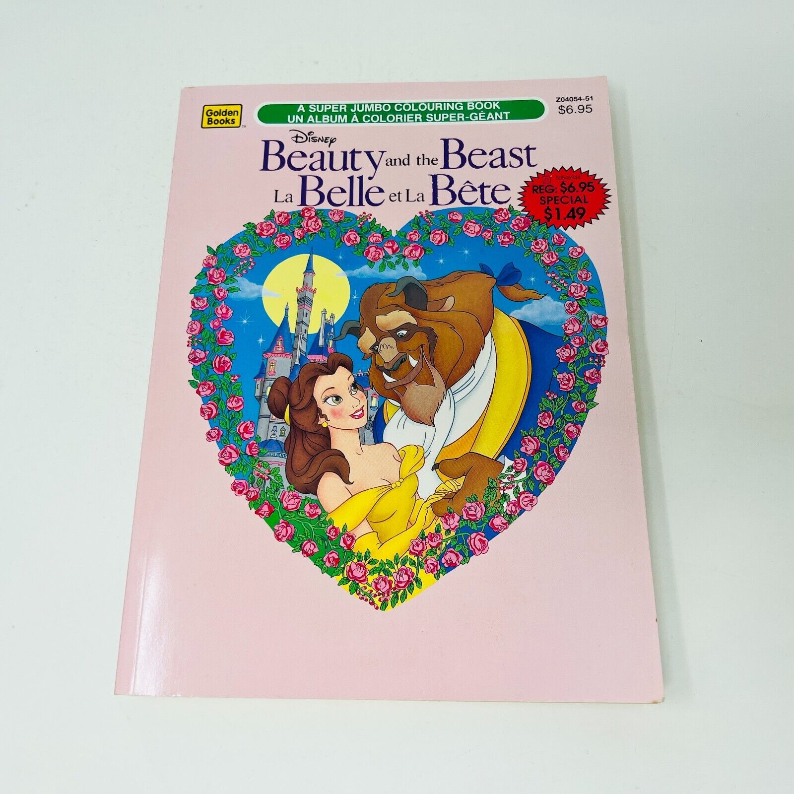 3x Disney Super Jumbo Coloring Golden Books Mickey/101 Dalmatians/Beauty 90s