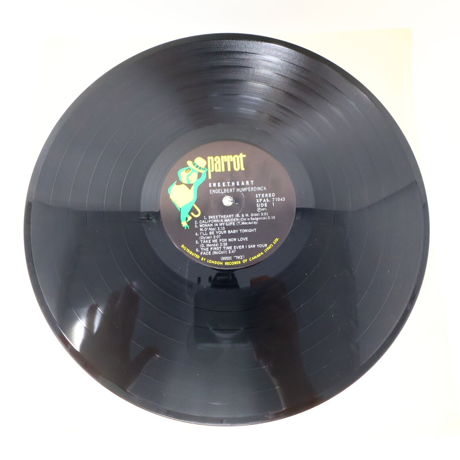 Engelbert Humperdinck Sweetheart LP Record Vinyl 1971 Canada Parrot XPAS 71043