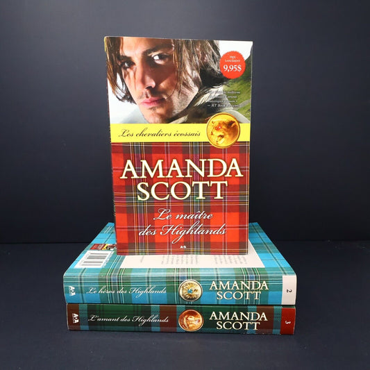 Lot 3 Livres Les Chevaliers Écossais #1-3 Amanda Scott Série Complète Français
