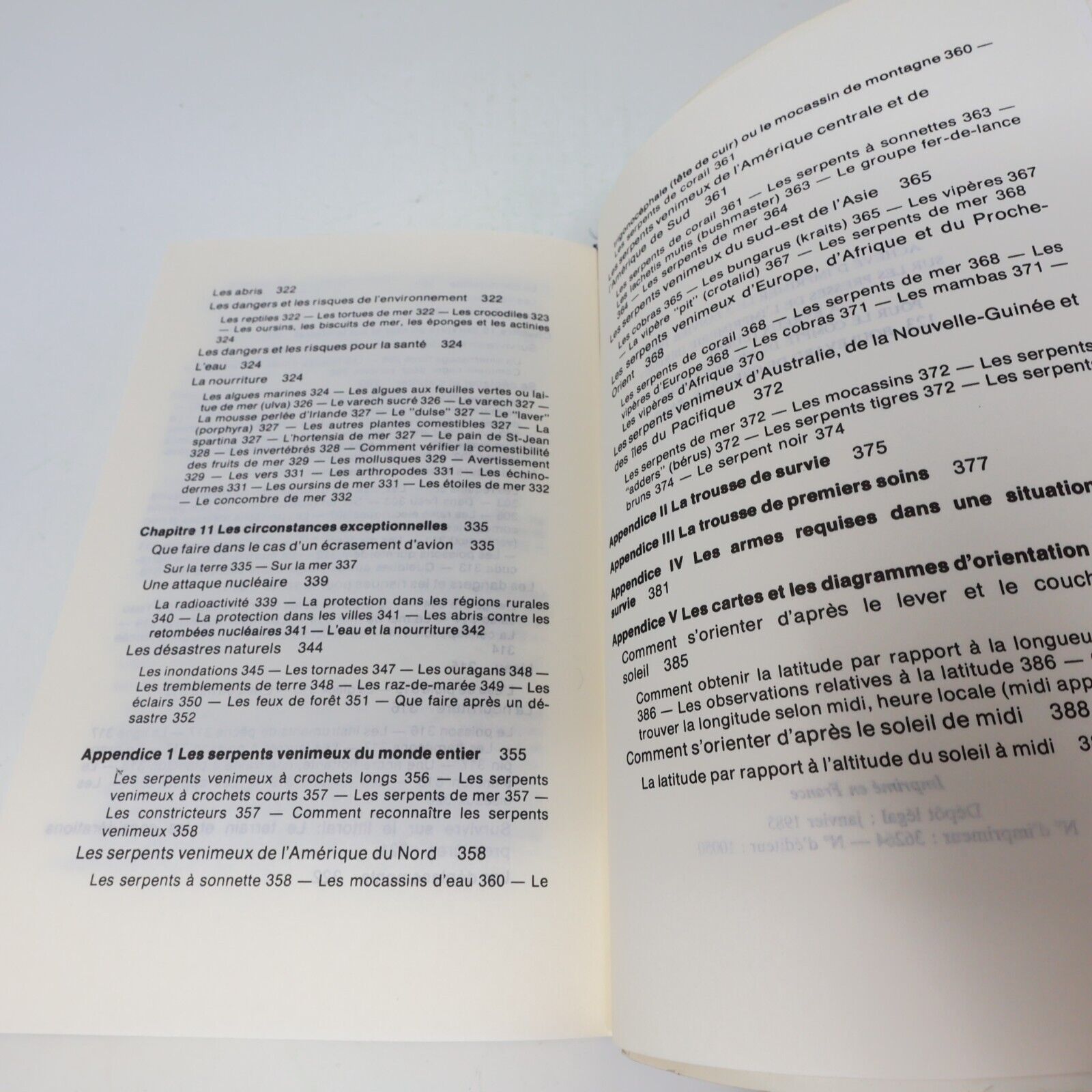 1985 Le Guide de Survie de l'Armée Américaine France Loisirs Survivalisme BCE PB