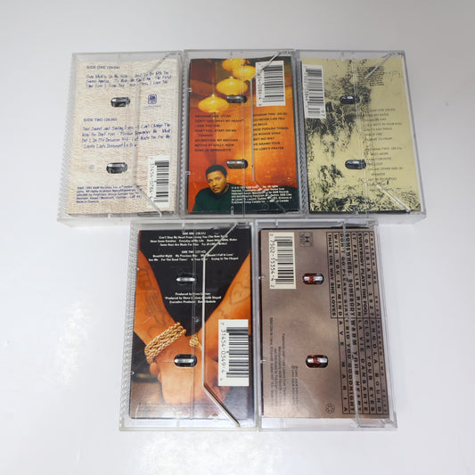 Aaron Neville 5 Cassettes Lot Tattooed Heart/To Make Me Who I Am/Warm Your Heart