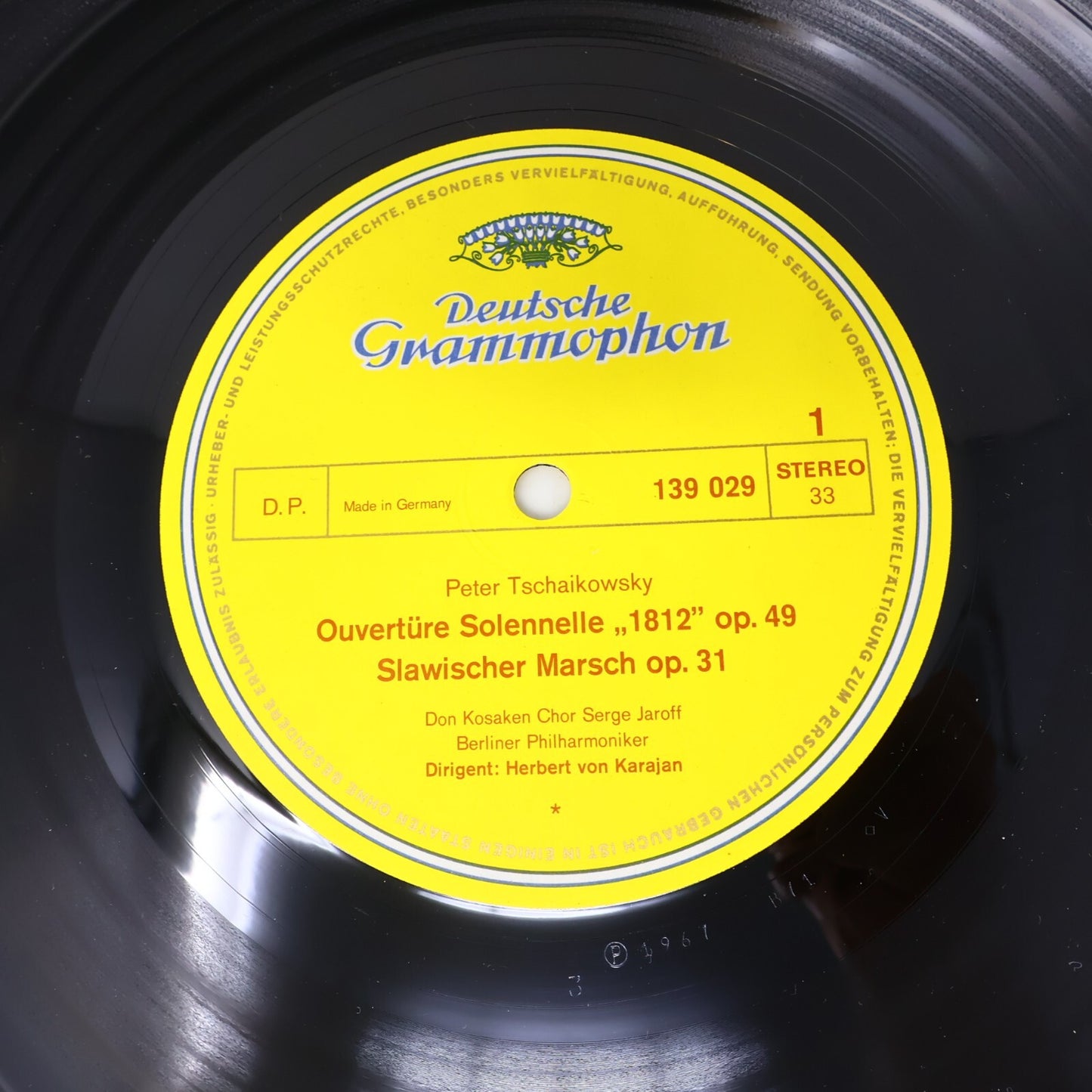 Tschaikowsky Von Karajan Ouverture 1812 Marche Slave Romeo Julia Record 139 029