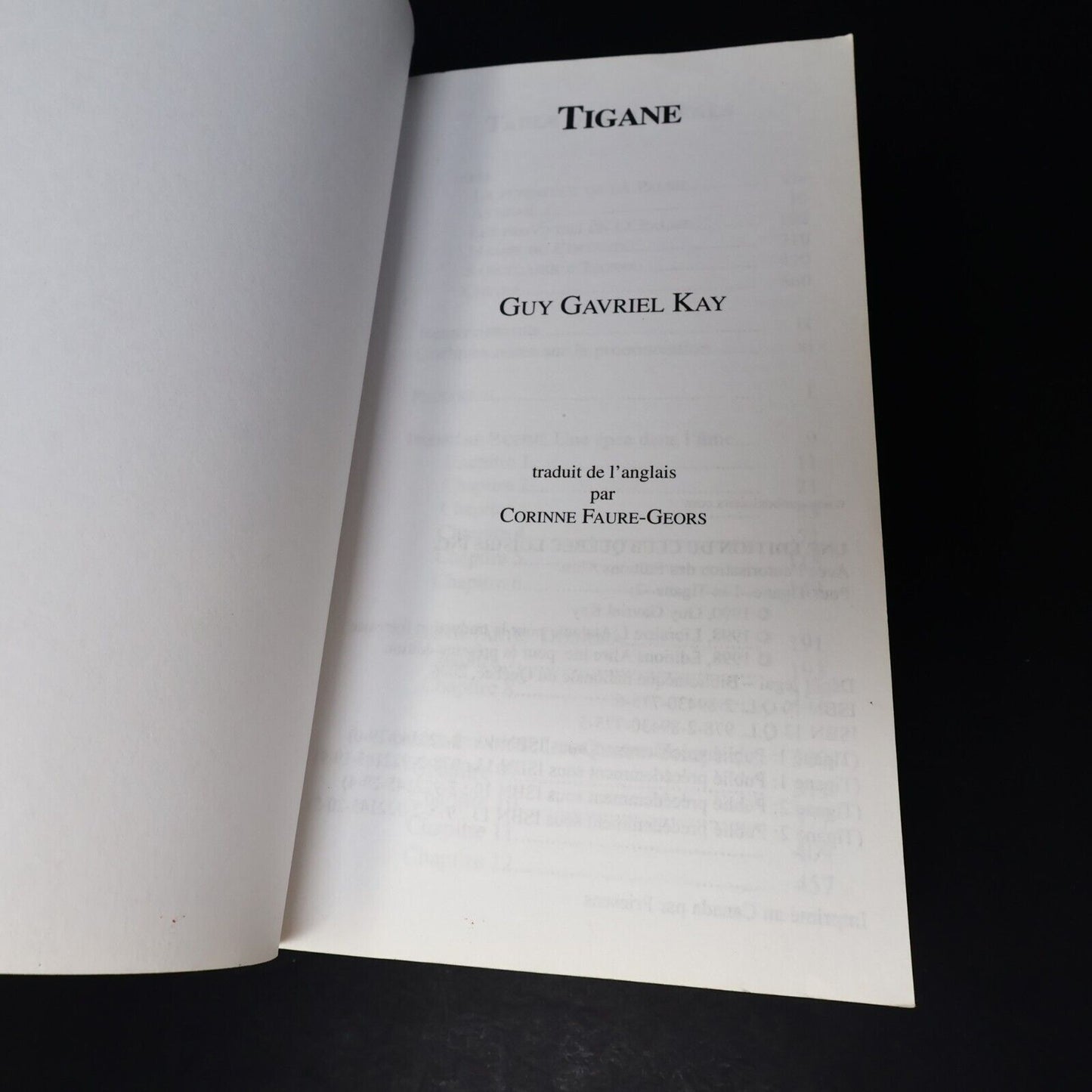 1998 Tigane de Guy Gavriel Kay Édition Intégrale Fantasy BCE Québec Loisirs PB