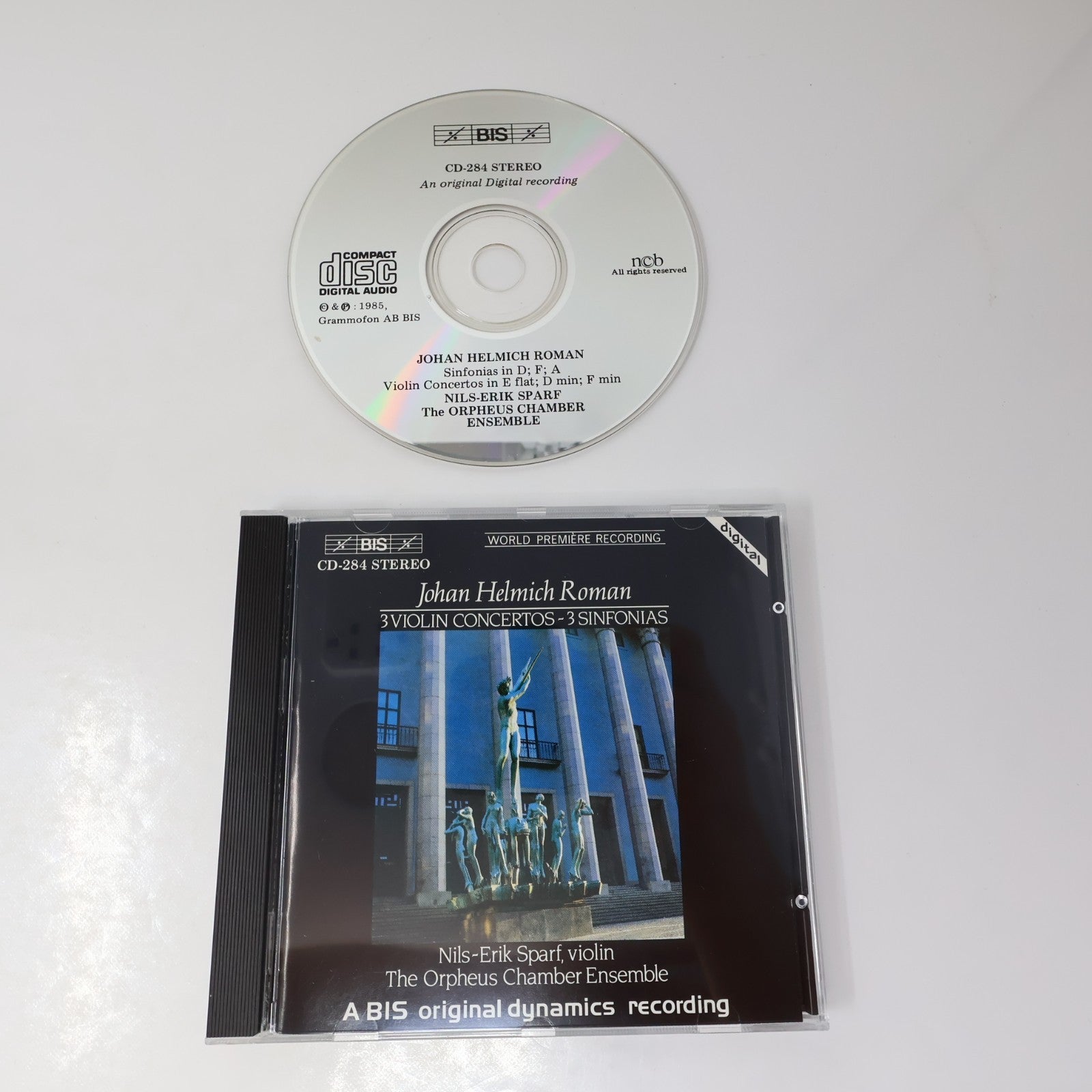 Johan Helmich Roman 3 Violin Concertos/3 Sinfonias CD Bis Nils-Erik Sparf
