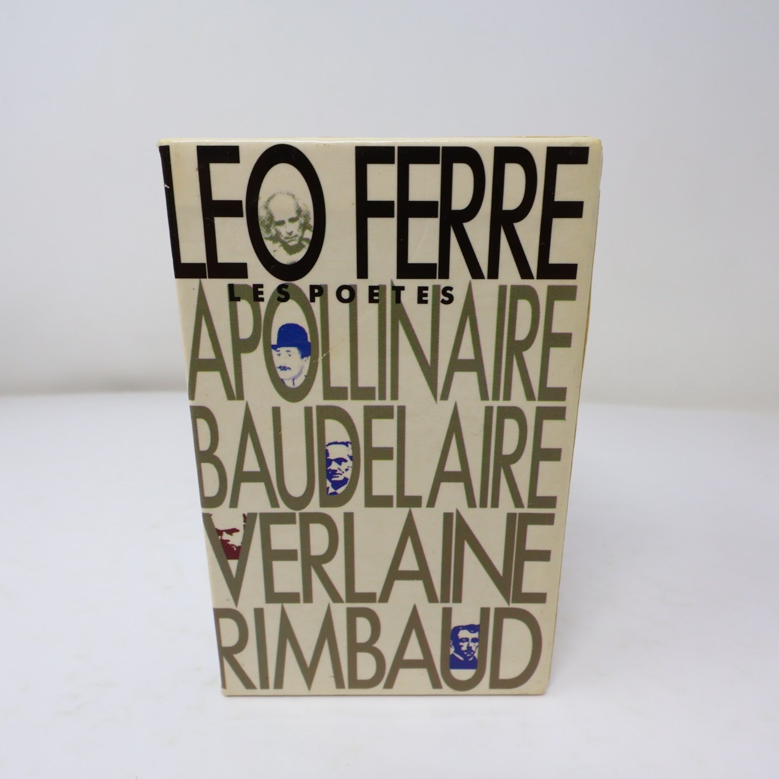 Léo Ferré Les Poètes Boîtier Cassette Apollinaire/Baudelaire/Verlaine Rimbaud