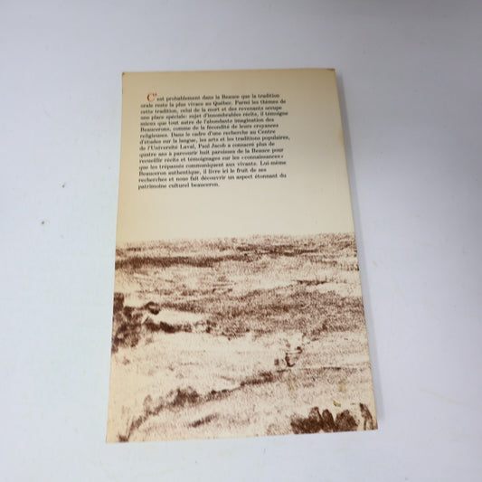1978 Les Revenants de la Beauce Paul Jacob Boréal Québec Fantômes Folklore Livre