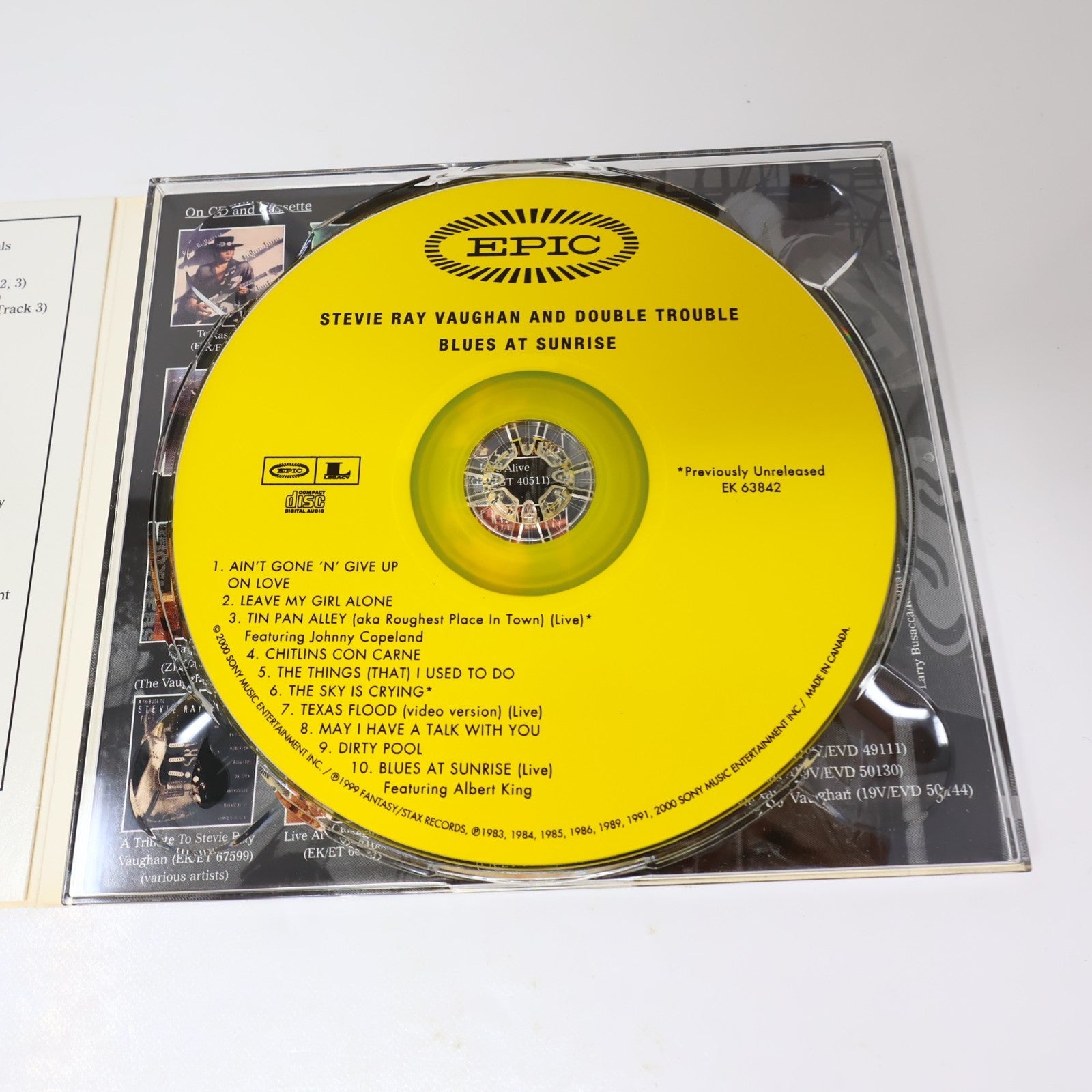 Blues At Sunrise CD Stevie Ray Vaughan/Double Trouble Epic 2000 Rock EH 63842