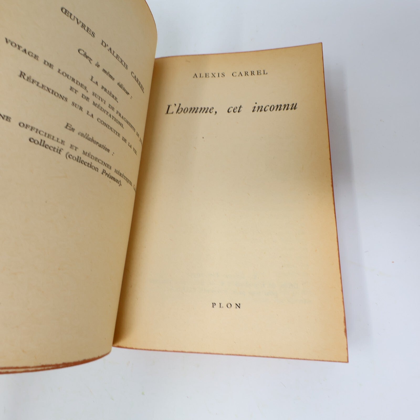 1966 L'Homme Cet Inconnu Alexis Carrel Poche Sciences Biologie Médecine Français