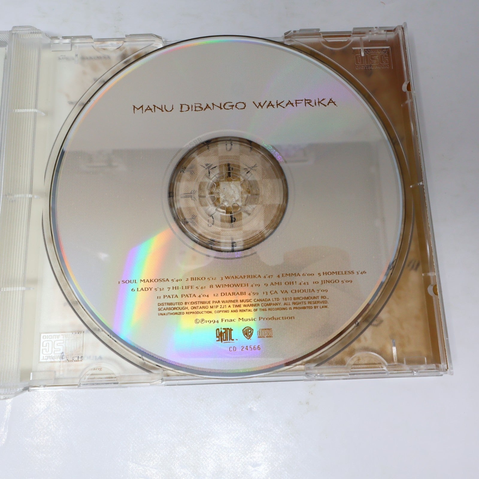 Manu Dibango Wakafrika CD 1994 Giant Soul Makossa/Biko/Wimoweh Electronic/Jazz
