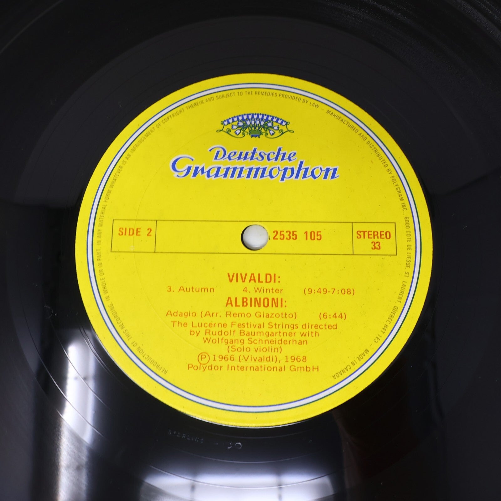 Four Seasons/Adagio/Canon & Gigue Lucerne Festival Baumgartner Record 2535 1 105
