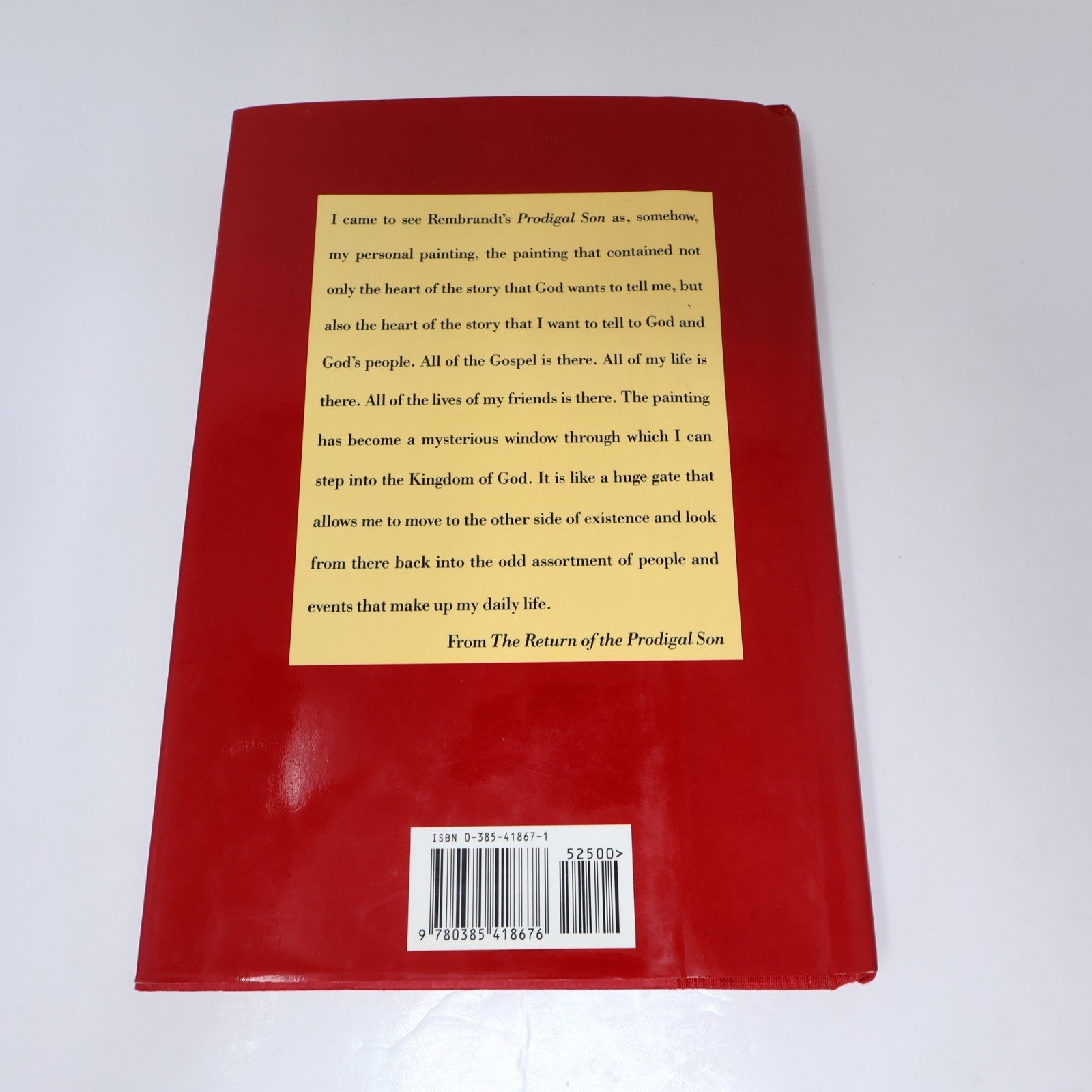 The Return of the Prodigal Son Henri Nouwen Doubleday 1992 HC DJ Religion Book