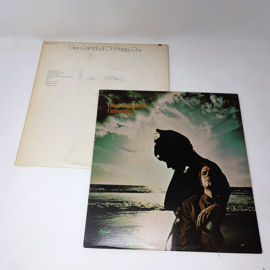 Glen Campbell Galveston + Oh Happy Day Lot of 2 LP Record Vinyl SW-443 ST-210