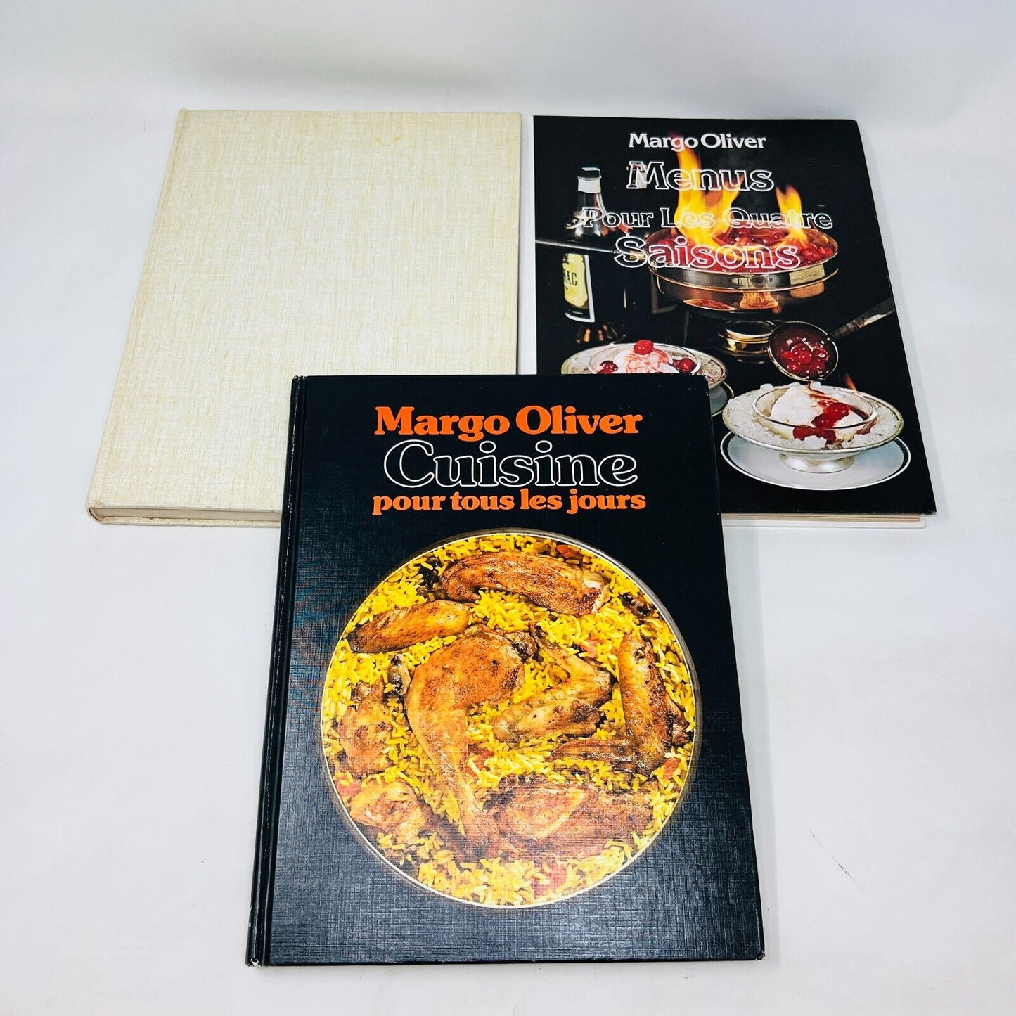 3x Margo Oliver Cuisine de Choix/Menus Quatre Saisons/Jours Lot Livres Recettes
