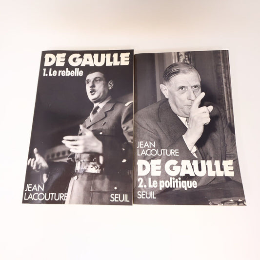 De Gaulle #1-2 Jean Lacouture Histoire France Lot 2 Livres Français French Seuil