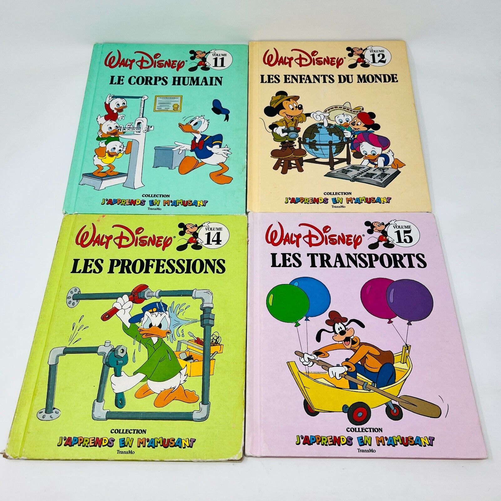 8x J'Apprends en m'Amusant Walt Disney Livres Français/French Children Lot 80s