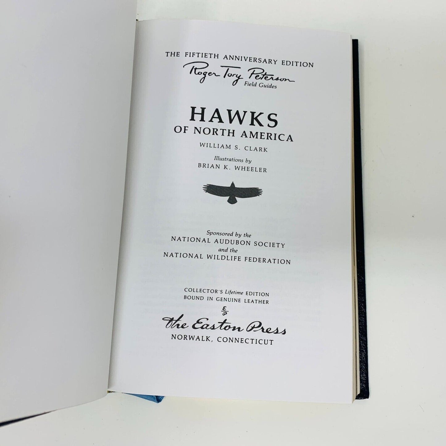 1987 Hawks Roger Tory Peterson Field Guide Collector's Ed Leather Bound Clark
