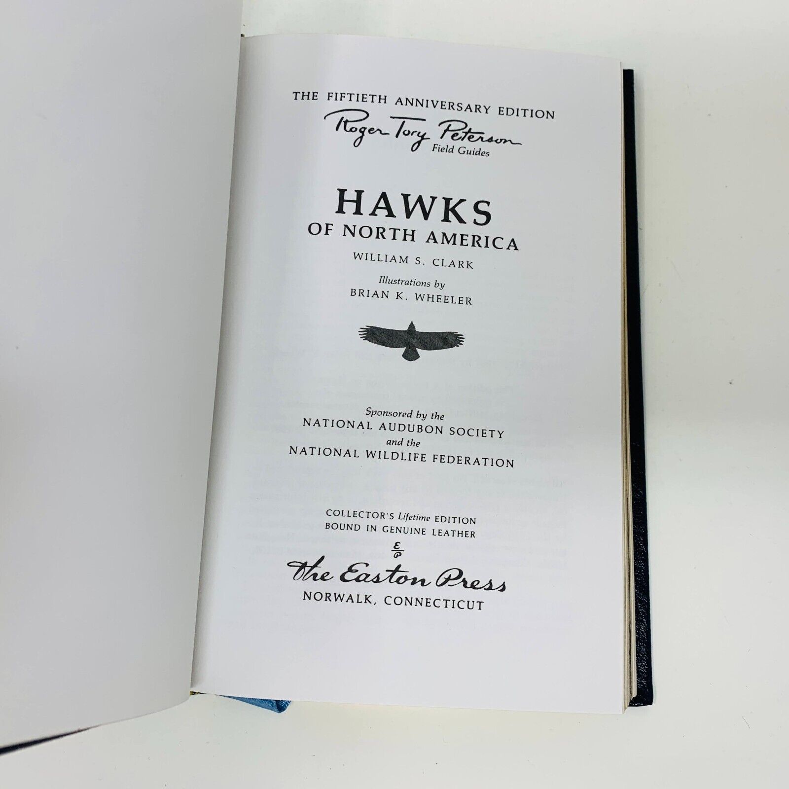 1987 Hawks Roger Tory Peterson Field Guide Collector's Ed Leather Bound Clark