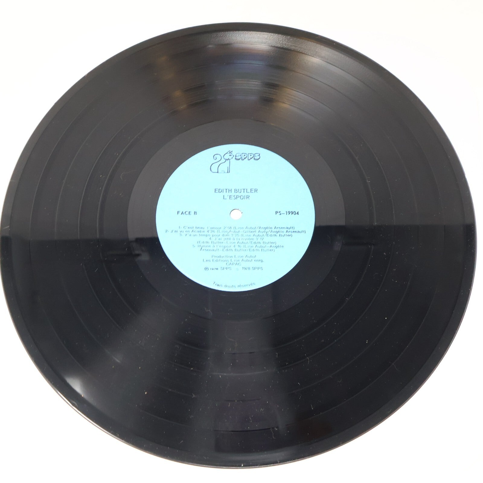 Edith Butler Lot 2 Disques LP Record Vinyl L'Espoir/Asteur Qu'on est Là....