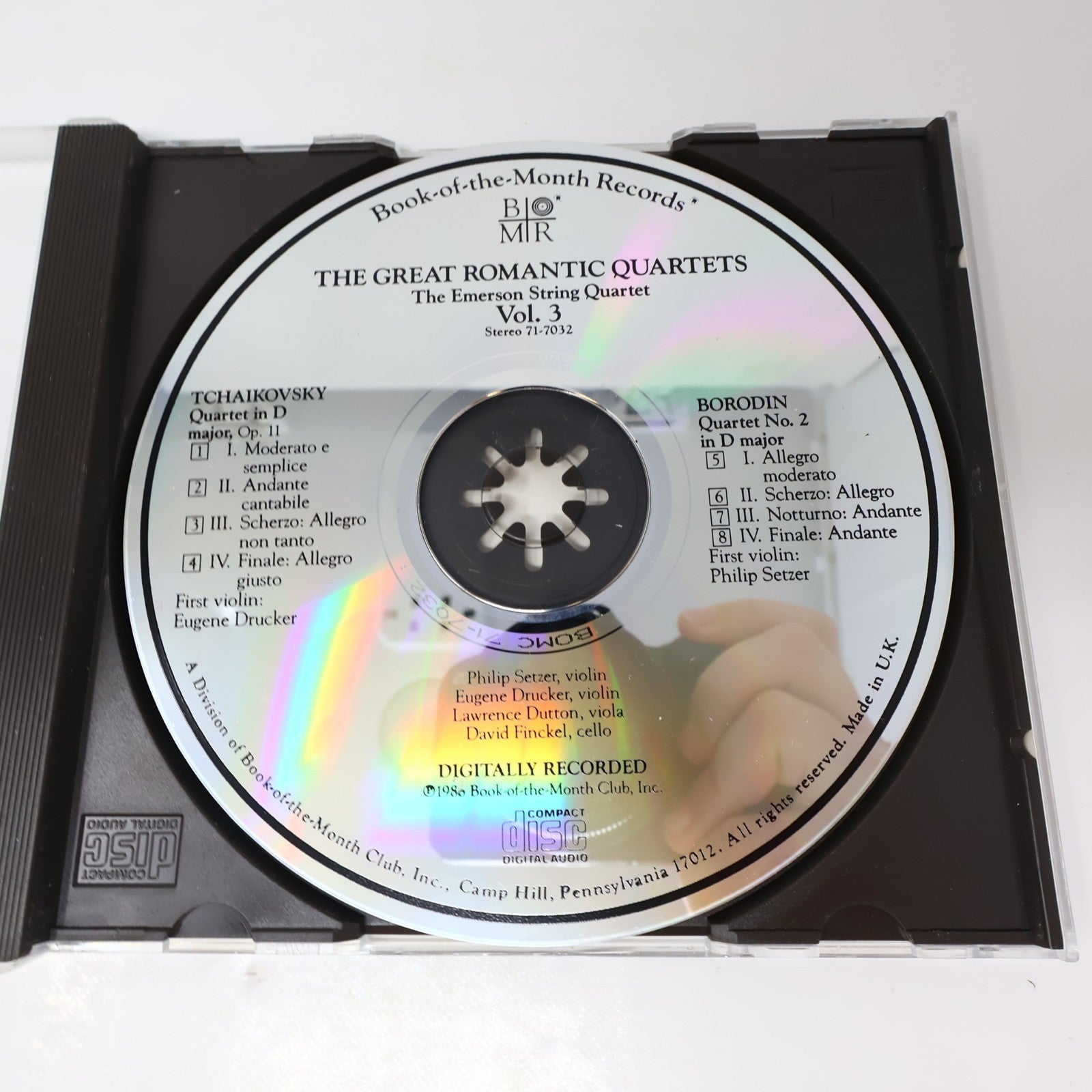 The Great Romantic Quartets #2-3-4 Book of The Month BMR 3 CD Lot Shumann/Brahms