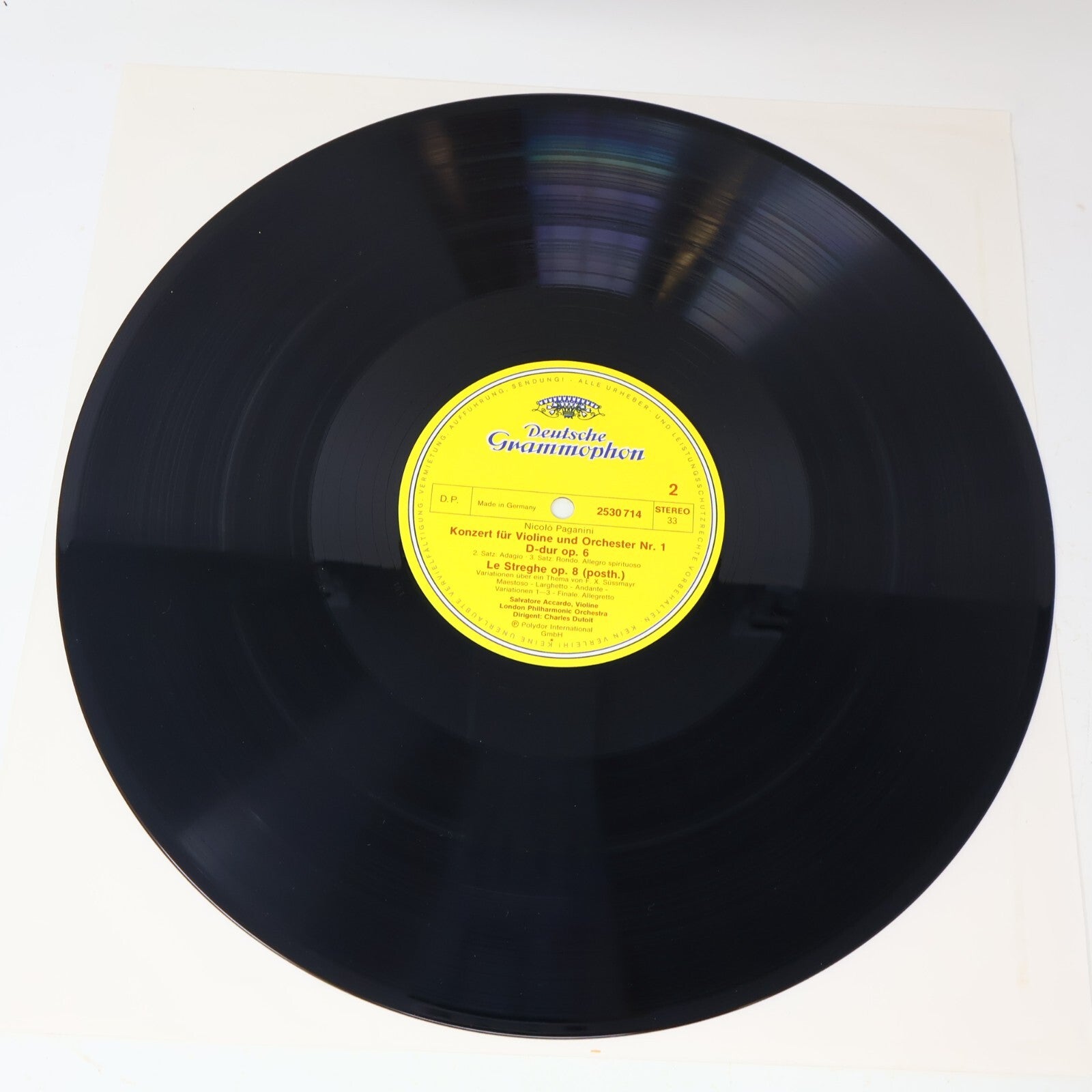 Paganini/Accardo Concerto per Violino Le Streghe Charles Dutoit Record 2530 714